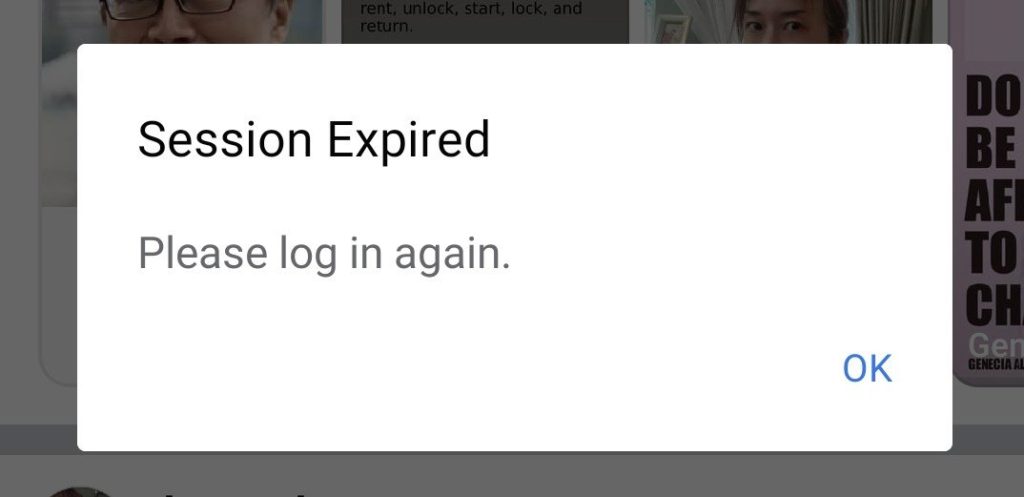 Fix Facebook Session Expired Issue